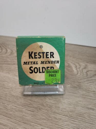 vintage kester solder kit in metal box|Vintage Kester acid Core / Metal Mender Solder .